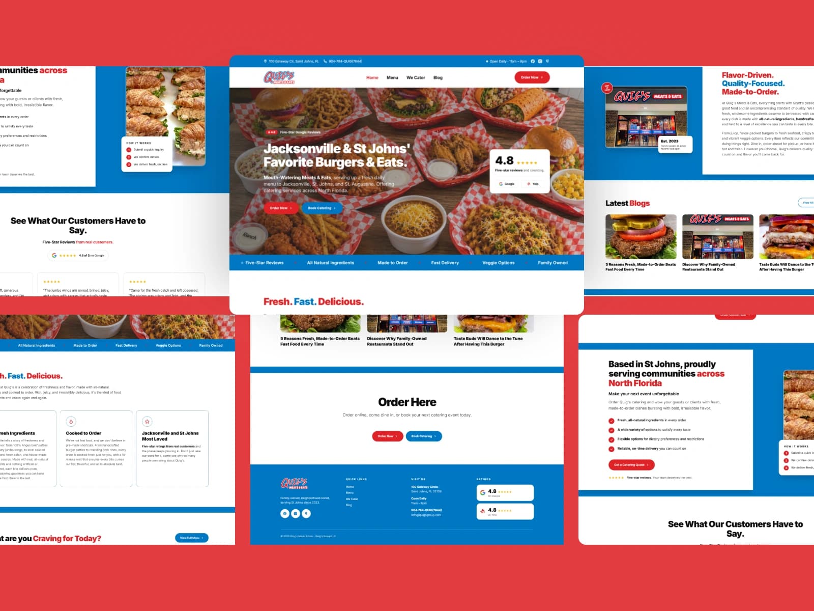 Quig's Meats & Eats: Web Design